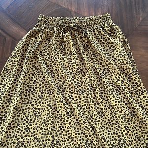 Animal print maxi skirt